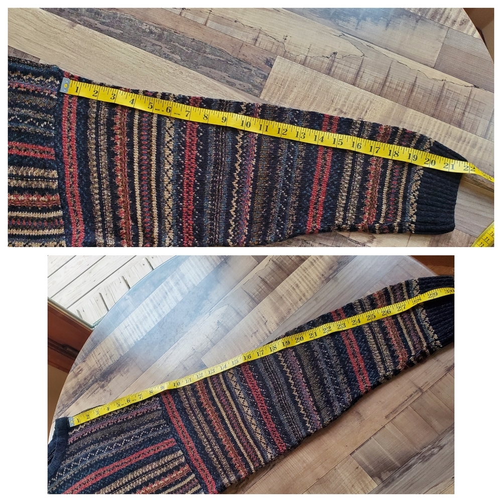 Vintage 90s Ivy Crew Pullover Crewneck Multicolor Sweater Indie Grandpa Fall XXL - Picture 14 of 15